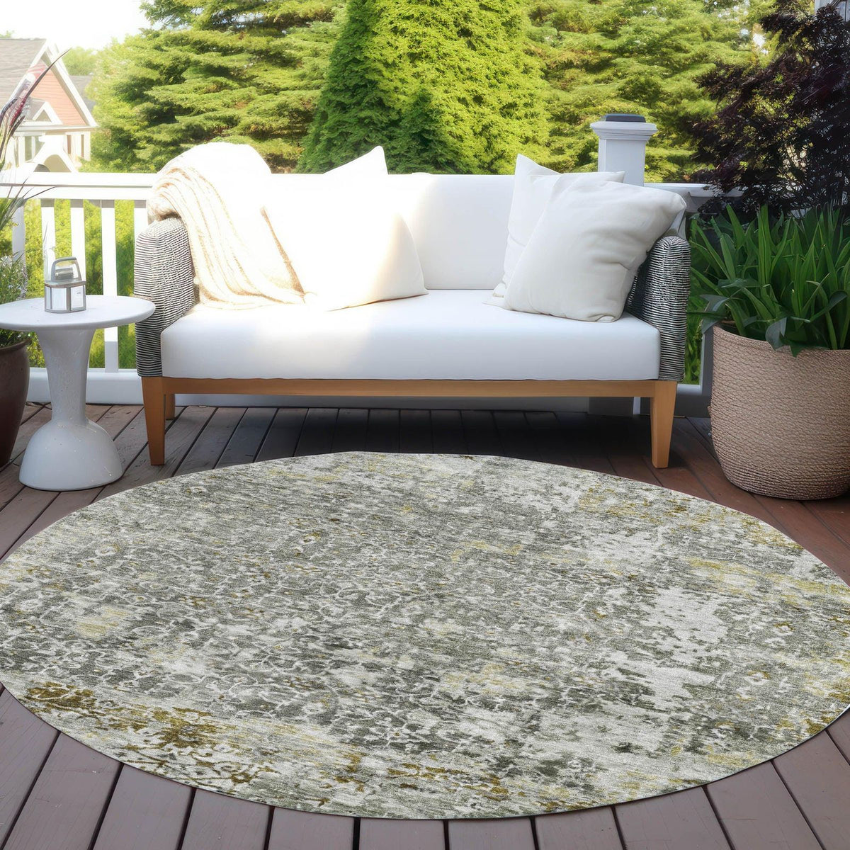 Jaelara Taupe Washable Indoor-Outdoor Rug