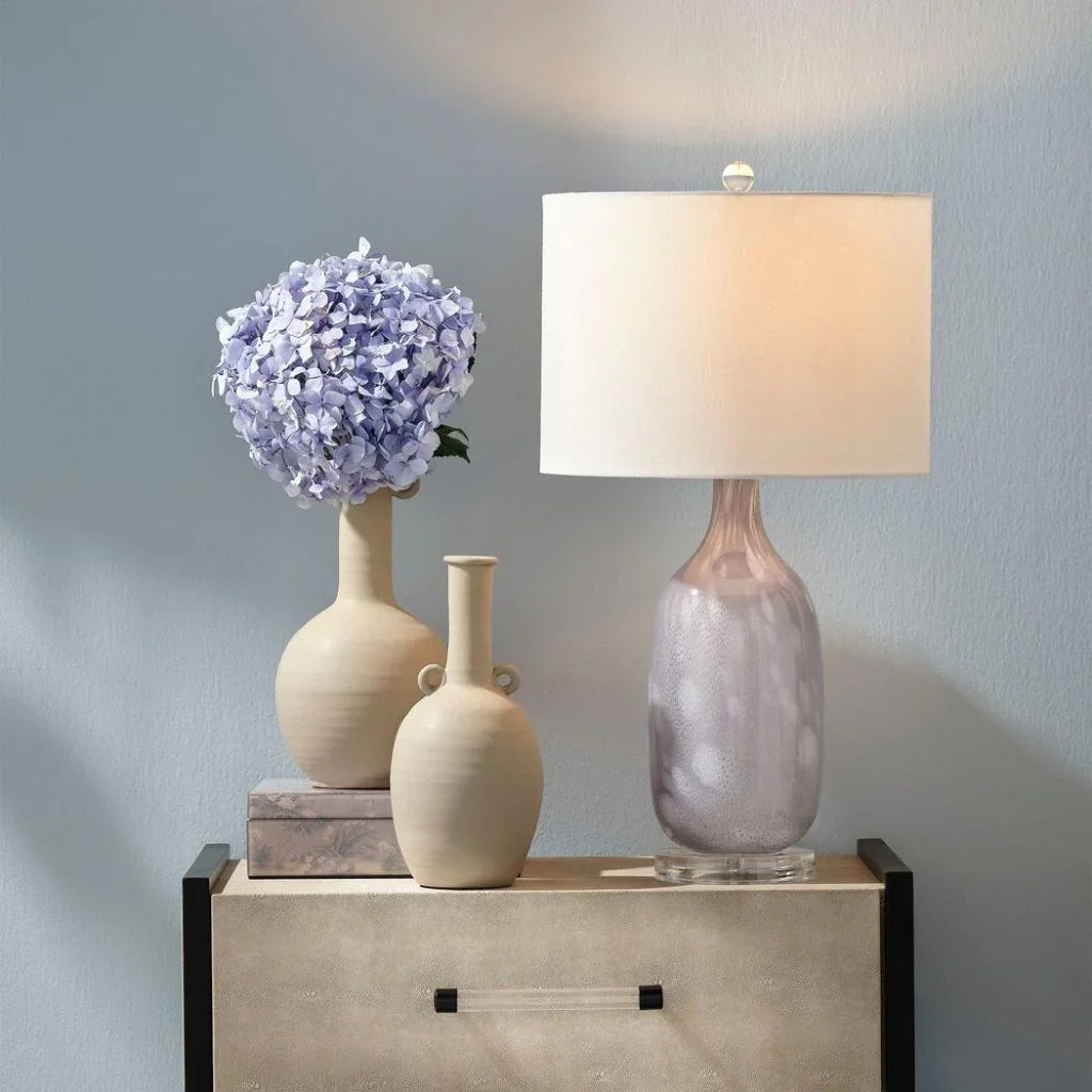 Lavender Glass Acrylic Maya Table Lamp -- view 2