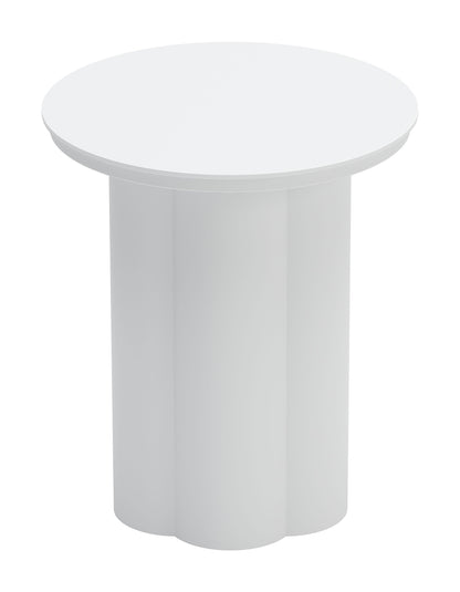 Kogur Aluminum White Round Side Table