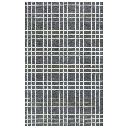 Cees Plaid Gray Living Room Rug