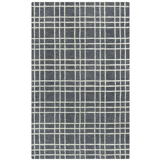 Cees Plaid Gray Living Room Rug