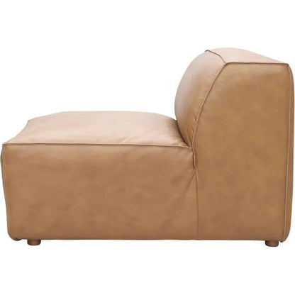 Form Tan Modular Leather Slipper Chair Modular Unit -- view 2