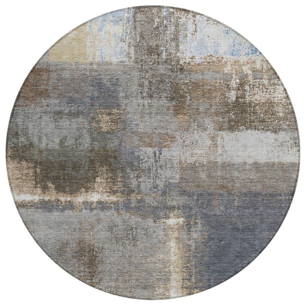 Fernal Brown Washable Indoor-Outdoor Rug