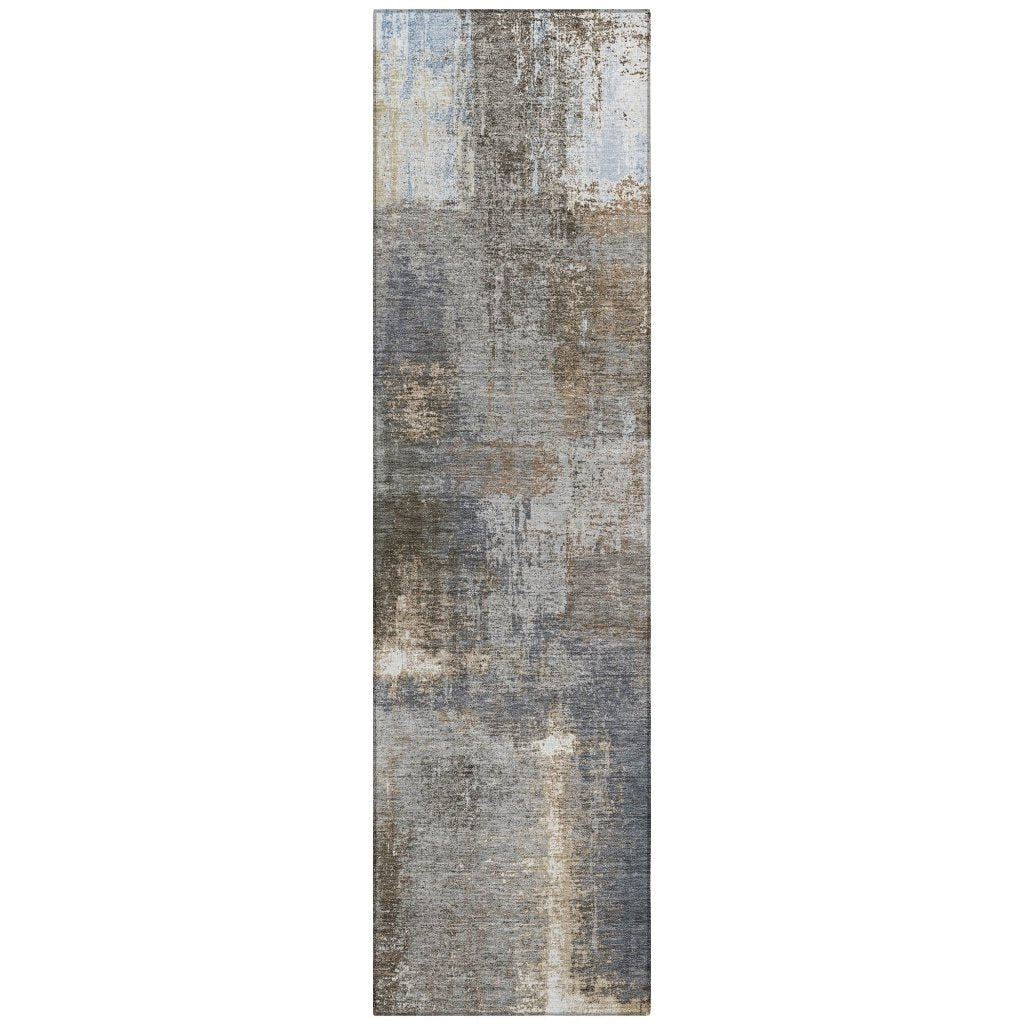 Fernal Brown Washable Indoor - Outdoor Rug - LOOMLAN - LOOMLAN Rugs - Outdoor Rugs