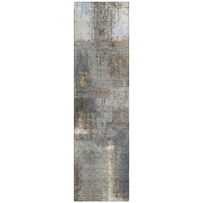 Fernal Brown Washable Indoor-Outdoor Rug