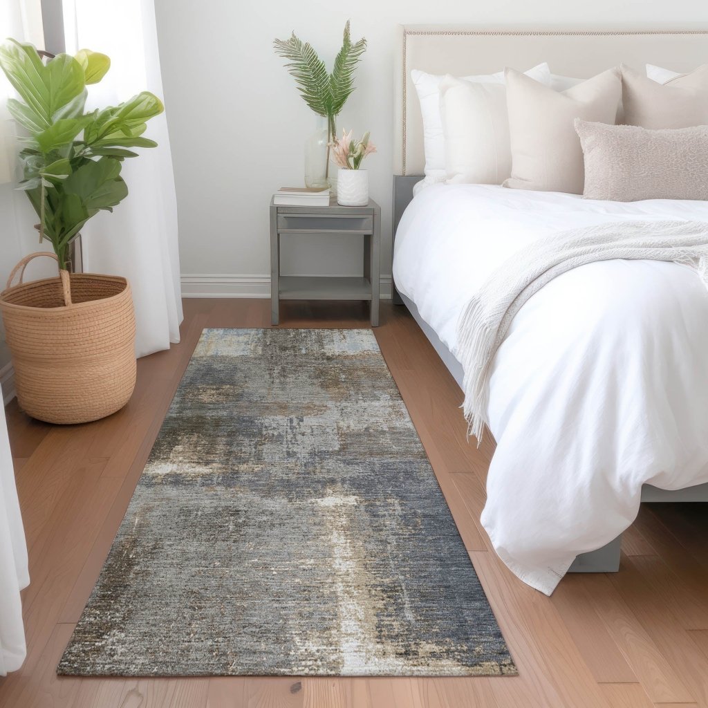 Fernal Brown Washable Indoor - Outdoor Rug - LOOMLAN - LOOMLAN Rugs - Outdoor Rugs