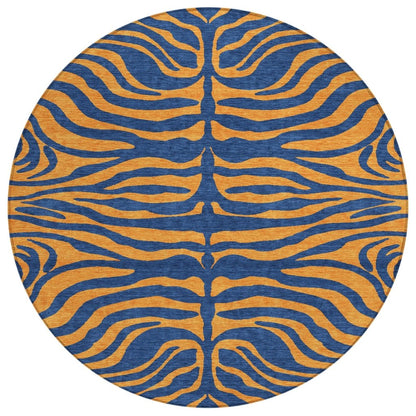 LOOMLAN Rugs Fernelle Blue Washable Indoor-Outdoor Rug