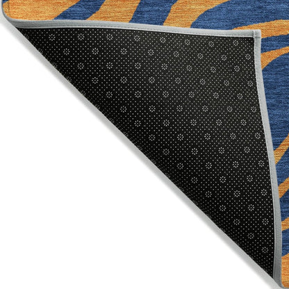 LOOMLAN Rugs Fernelle Blue Washable Indoor-Outdoor Rug