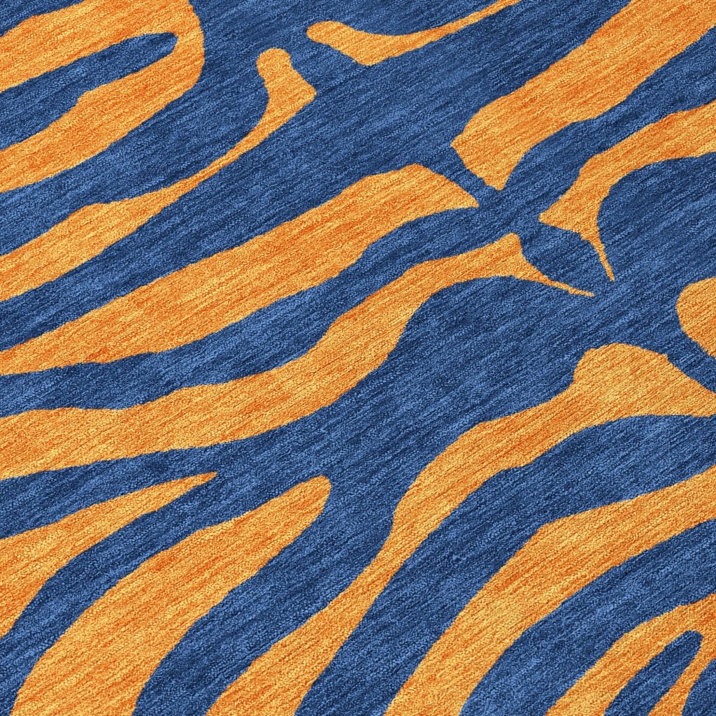 LOOMLAN Rugs Fernelle Blue Washable Indoor-Outdoor Rug