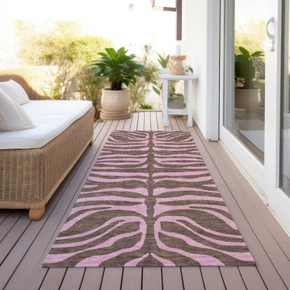 Fernelle Brown Washable Indoor - Outdoor Rug - LOOMLAN - LOOMLAN Rugs - Outdoor Rugs