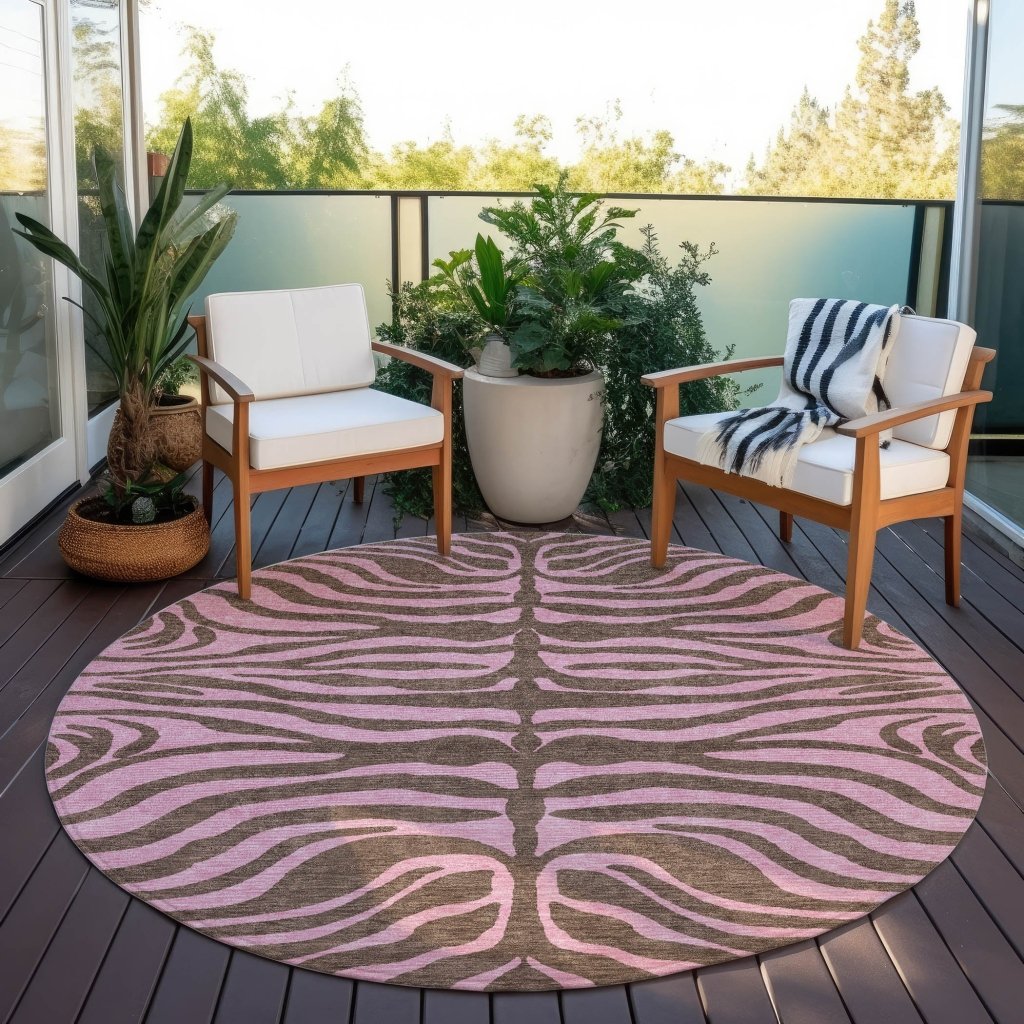 Fernelle Brown Washable Indoor - Outdoor Rug - LOOMLAN - LOOMLAN Rugs - Outdoor Rugs