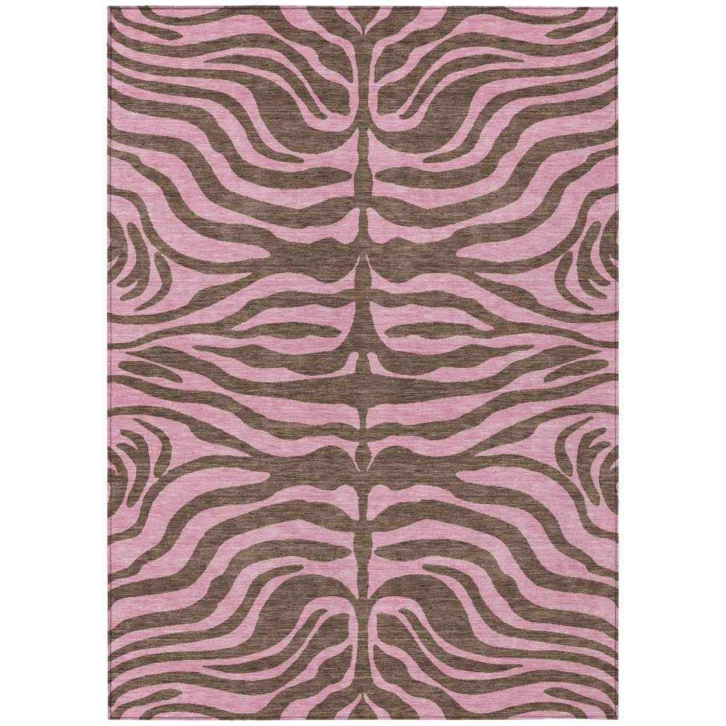 Fernelle Brown Washable Indoor - Outdoor Rug - LOOMLAN - LOOMLAN Rugs - Outdoor Rugs