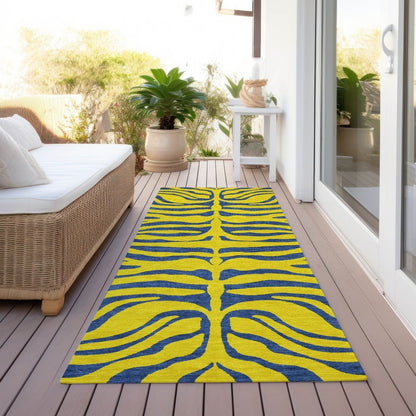 LOOMLAN Rugs Fernelle Gold Washable Indoor-Outdoor Rug