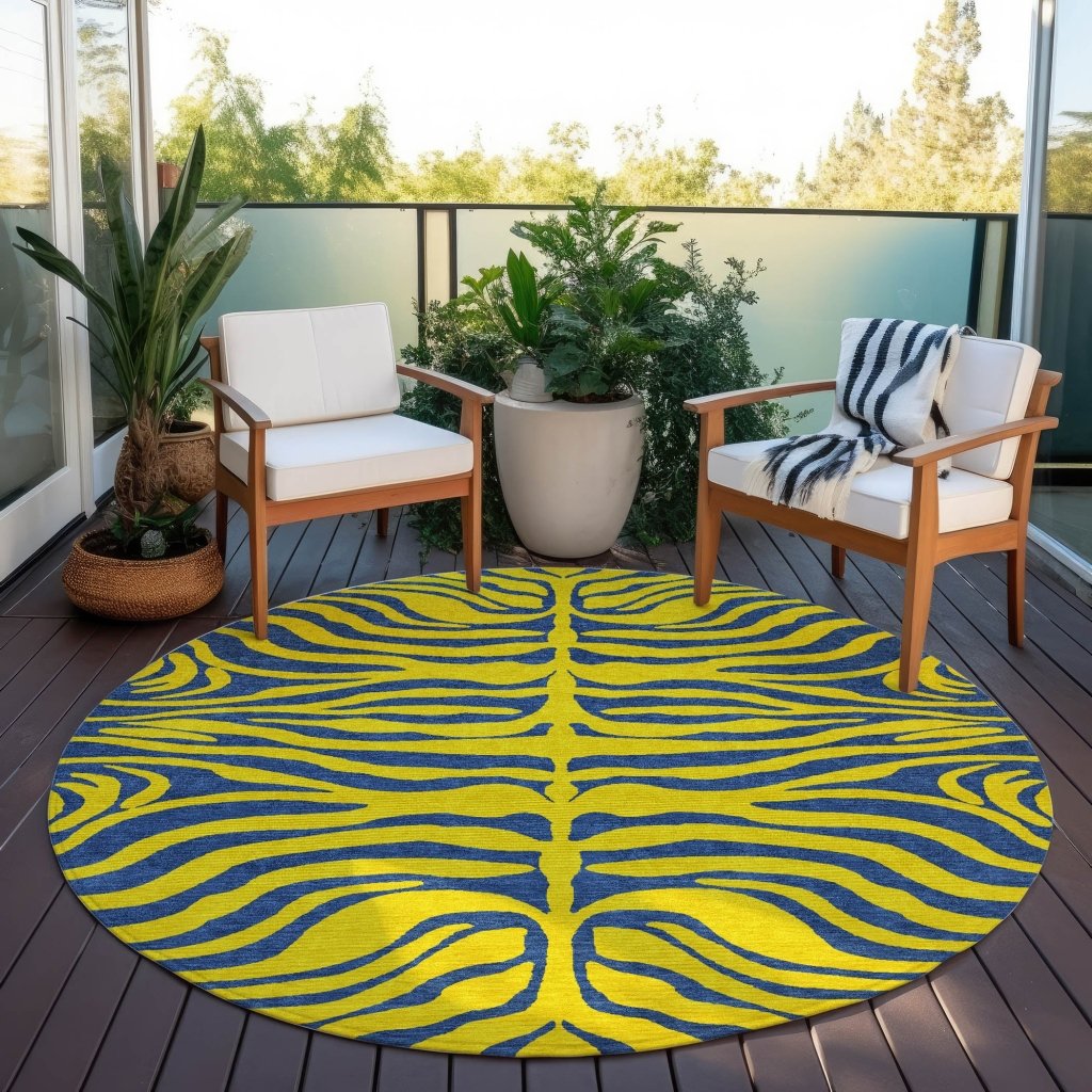 LOOMLAN Rugs Fernelle Gold Washable Indoor-Outdoor Rug