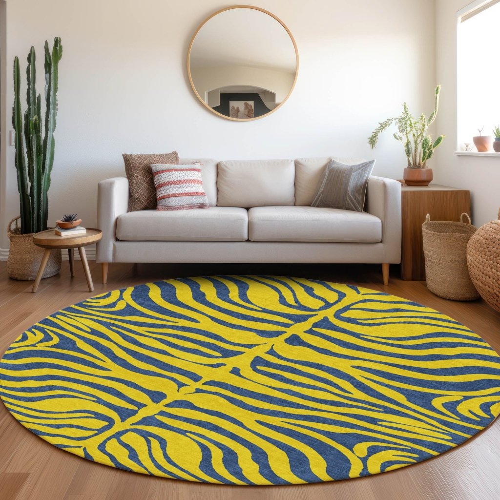 LOOMLAN Rugs Fernelle Gold Washable Indoor-Outdoor Rug