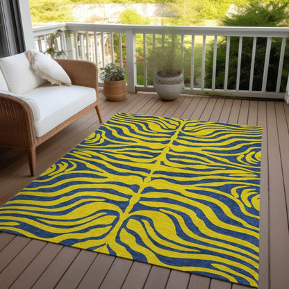 LOOMLAN Rugs Fernelle Gold Washable Indoor-Outdoor Rug