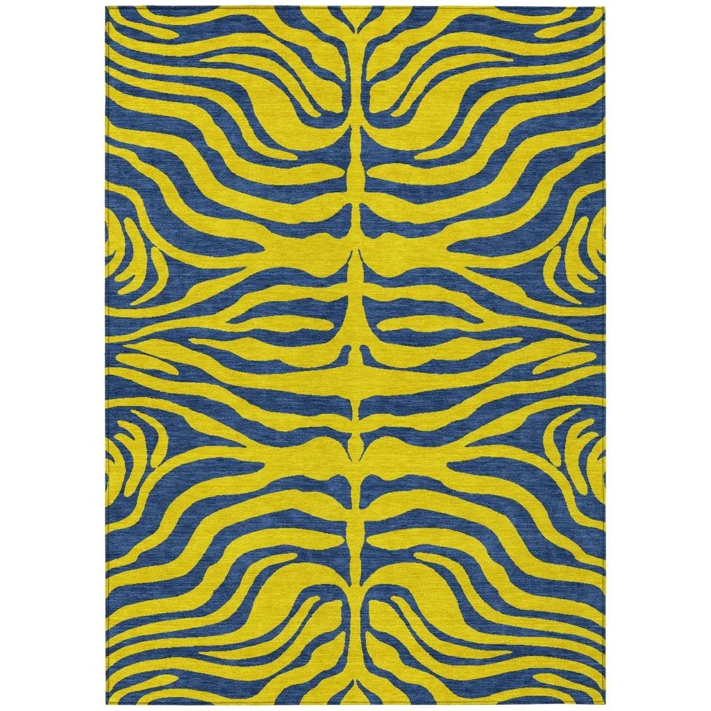 LOOMLAN Rugs Fernelle Gold Washable Indoor-Outdoor Rug