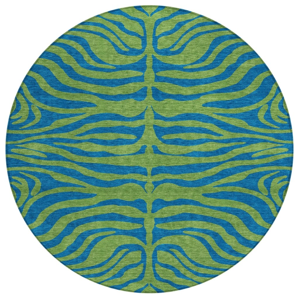 LOOMLAN Rugs Fernelle Green Washable Indoor-Outdoor Rug