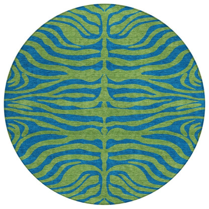 LOOMLAN Rugs Fernelle Green Washable Indoor-Outdoor Rug