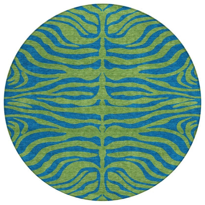 LOOMLAN Rugs Fernelle Green Washable Indoor-Outdoor Rug
