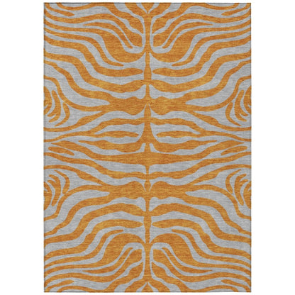 LOOMLAN Rugs Fernelle Orange Washable Indoor-Outdoor Rug