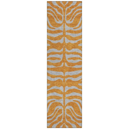 LOOMLAN Rugs Fernelle Orange Washable Indoor-Outdoor Rug