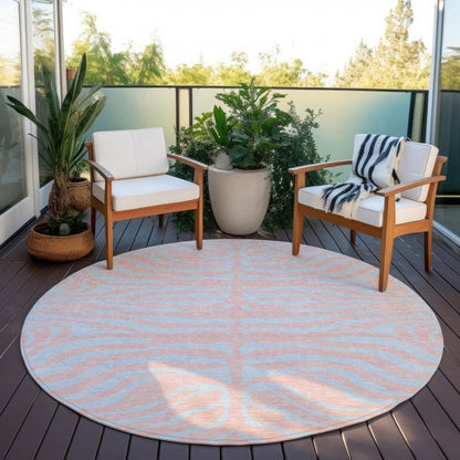 LOOMLAN Rugs Fernelle Pink Washable Indoor-Outdoor Rug