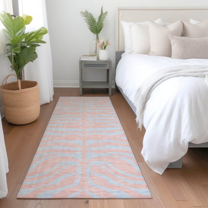 LOOMLAN Rugs Fernelle Pink Washable Indoor-Outdoor Rug