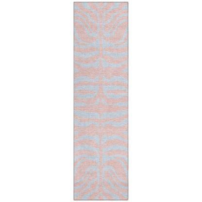 LOOMLAN Rugs Fernelle Pink Washable Indoor-Outdoor Rug