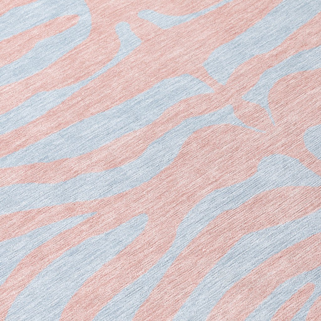 LOOMLAN Rugs Fernelle Pink Washable Indoor-Outdoor Rug