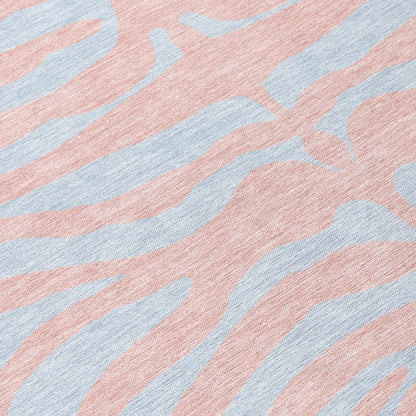 LOOMLAN Rugs Fernelle Pink Washable Indoor-Outdoor Rug