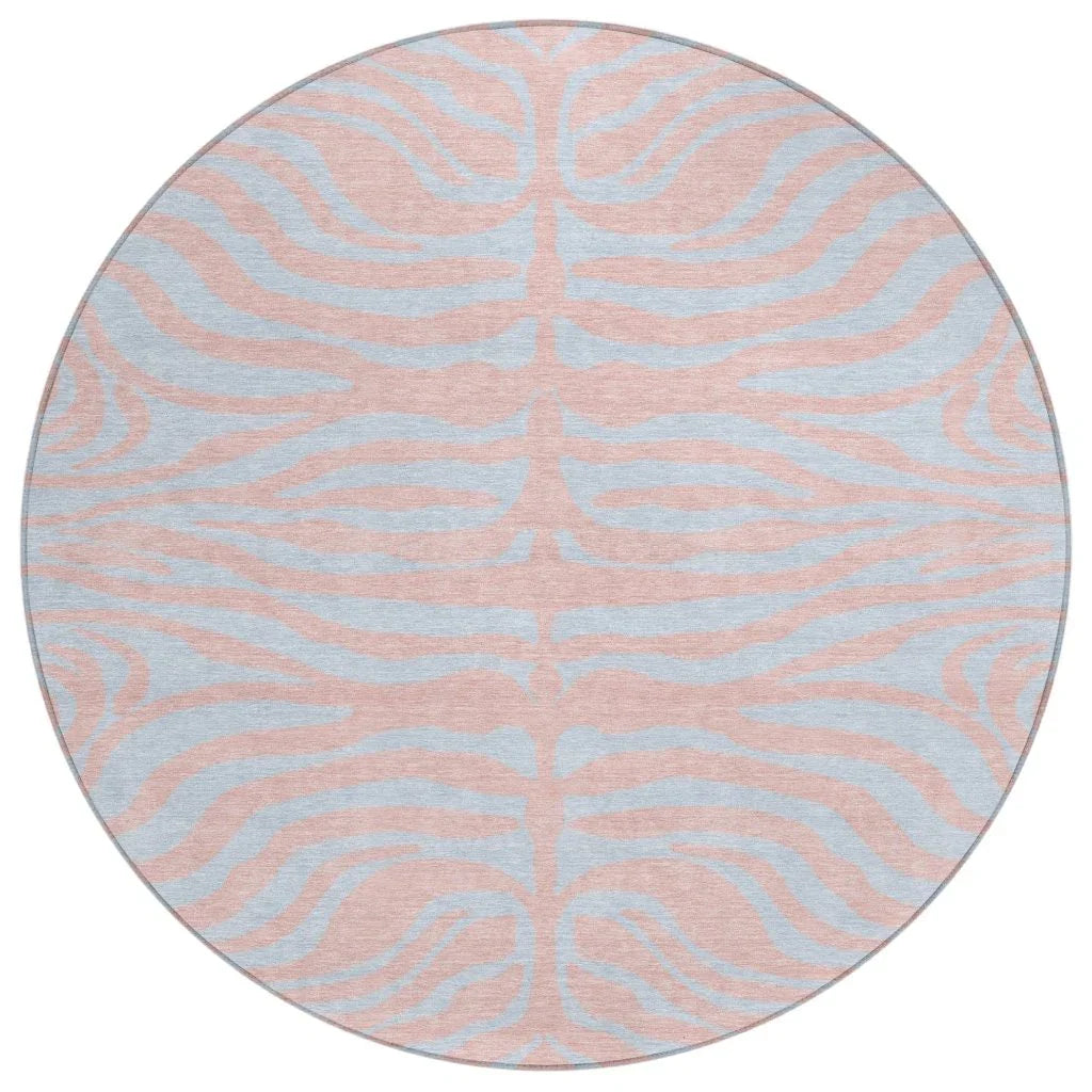 LOOMLAN Rugs Fernelle Pink Washable Indoor-Outdoor Rug