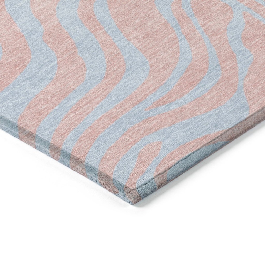 LOOMLAN Rugs Fernelle Pink Washable Indoor-Outdoor Rug