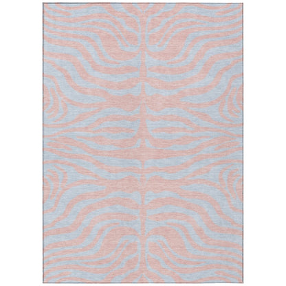 LOOMLAN Rugs Fernelle Pink Washable Indoor-Outdoor Rug