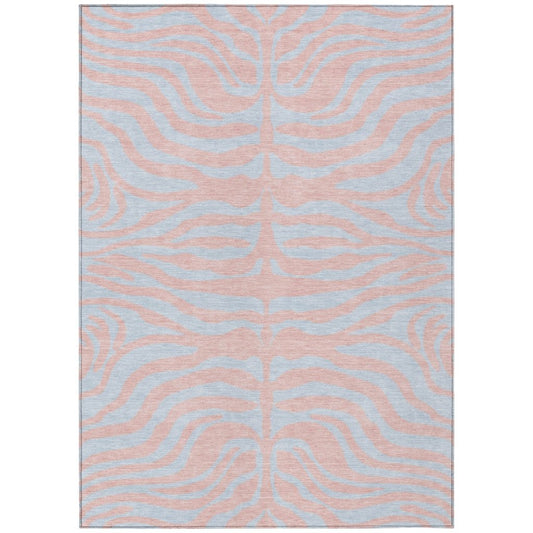 LOOMLAN Rugs Fernelle Pink Washable Indoor-Outdoor Rug