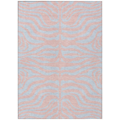 LOOMLAN Rugs Fernelle Pink Washable Indoor-Outdoor Rug