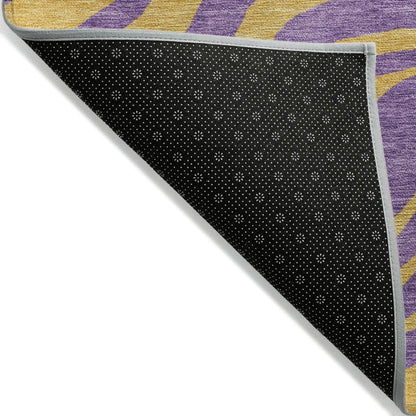 LOOMLAN Rugs Fernelle Purple Washable Indoor-Outdoor Rug