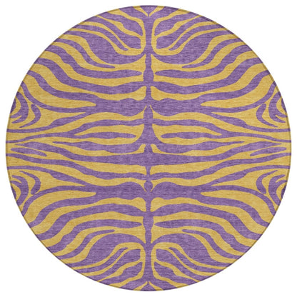 LOOMLAN Rugs Fernelle Purple Washable Indoor-Outdoor Rug