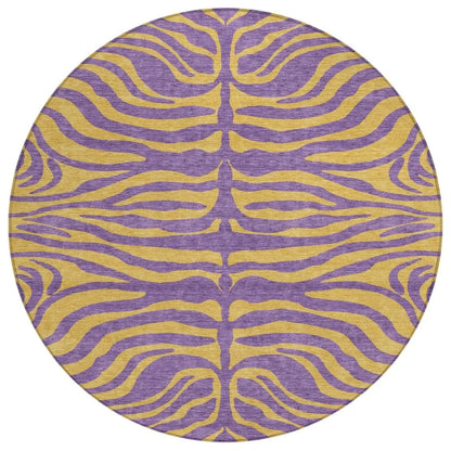 LOOMLAN Rugs Fernelle Purple Washable Indoor-Outdoor Rug