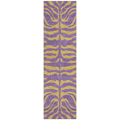 LOOMLAN Rugs Fernelle Purple Washable Indoor-Outdoor Rug