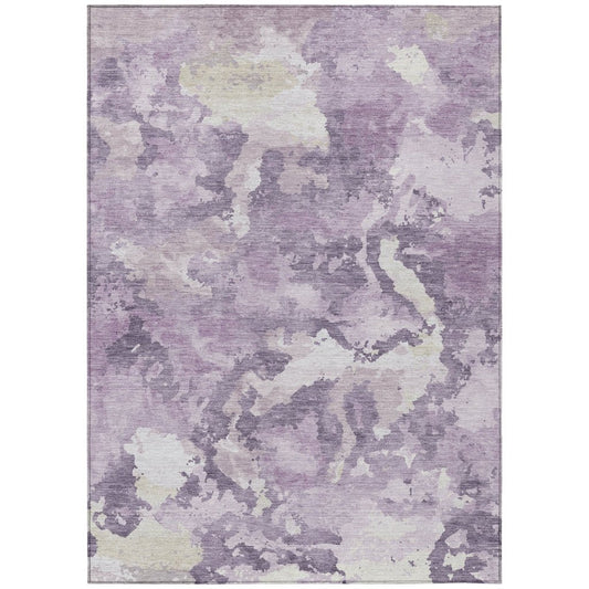 LOOMLAN Rugs Ferren Purple Washable Indoor-Outdoor Rug