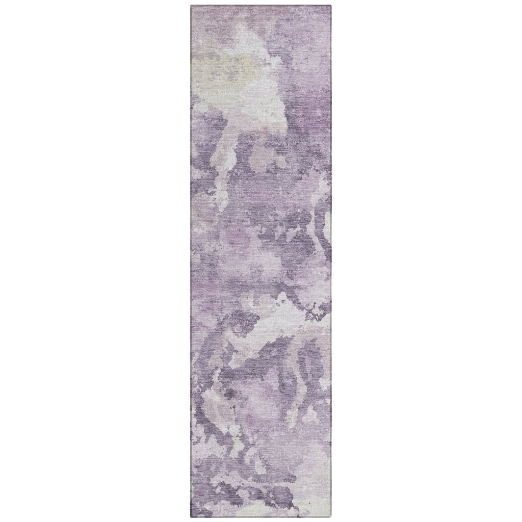 LOOMLAN Rugs Ferren Purple Washable Indoor-Outdoor Rug