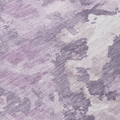 LOOMLAN Rugs Ferren Purple Washable Indoor-Outdoor Rug