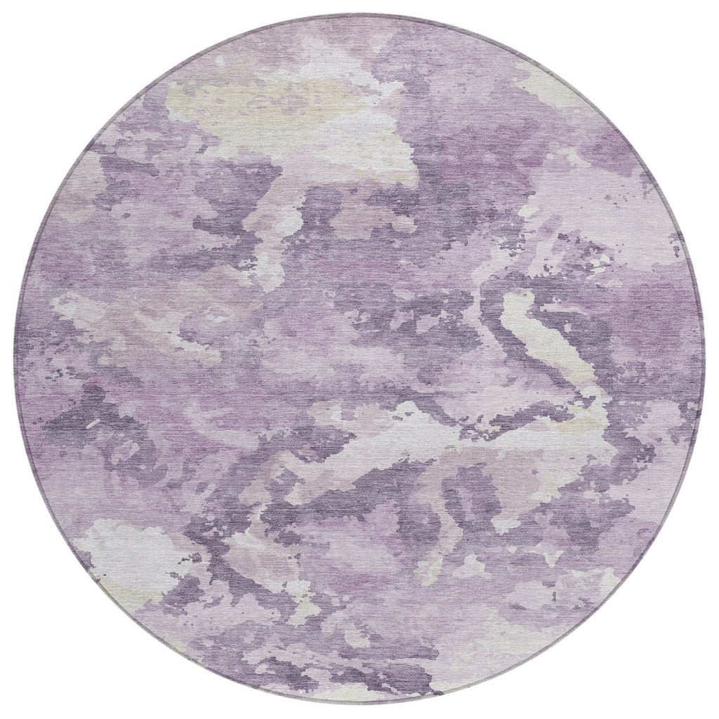 LOOMLAN Rugs Ferren Purple Washable Indoor-Outdoor Rug