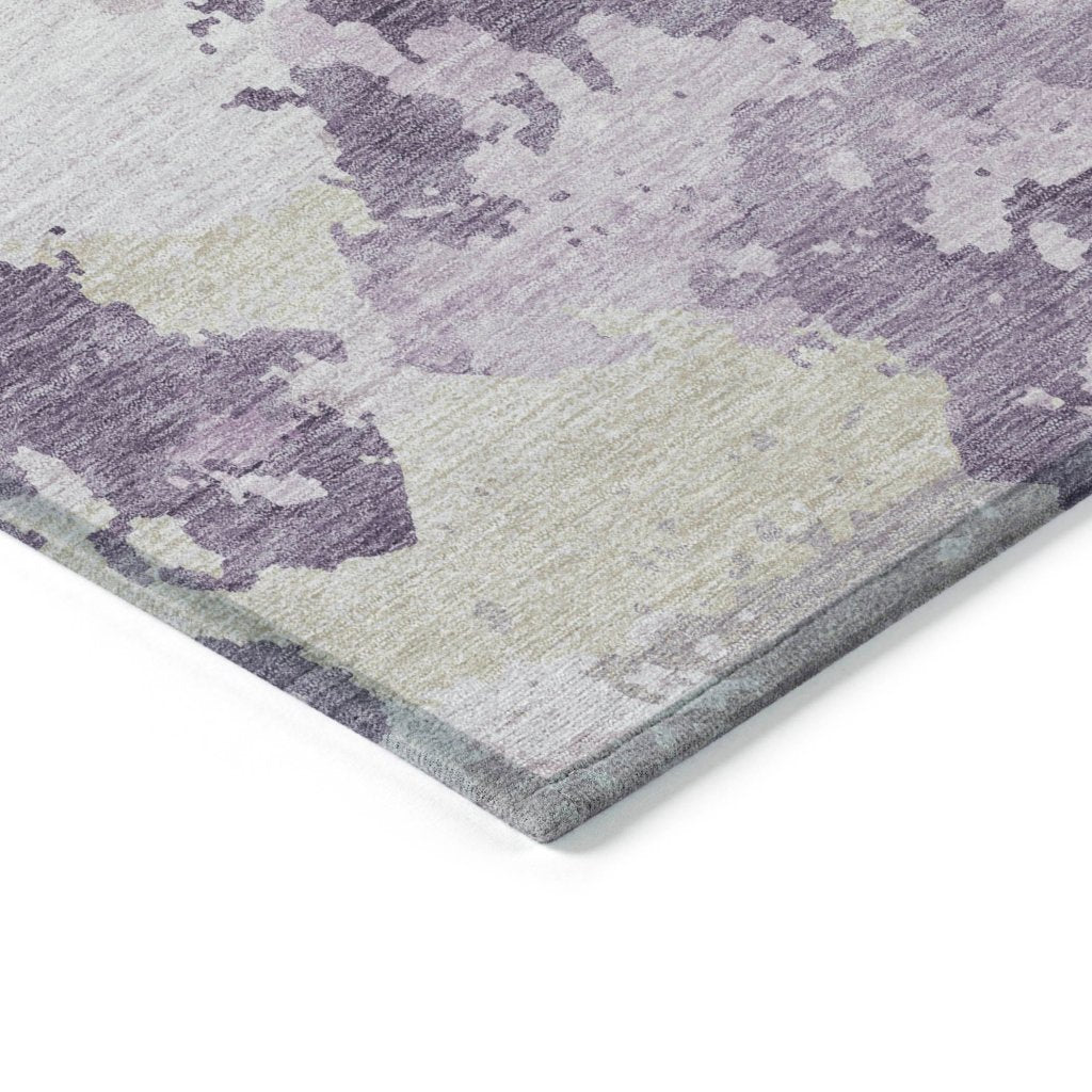 LOOMLAN Rugs Ferren Purple Washable Indoor-Outdoor Rug