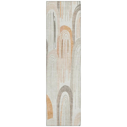LOOMLAN Rugs Feylinne Ivory Washable Indoor-Outdoor Rug