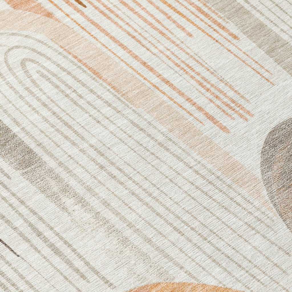 LOOMLAN Rugs Feylinne Ivory Washable Indoor-Outdoor Rug