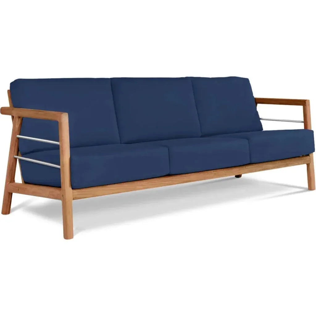 Aalto 86-inch Teak Deep Outdoor Couch with Sunbrella Cu -- view 16