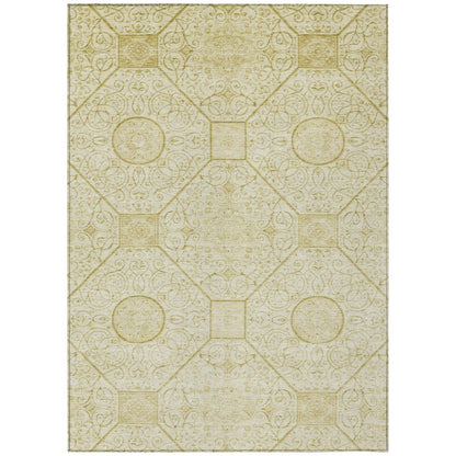 Iriora Gold Washable Indoor-Outdoor Rug