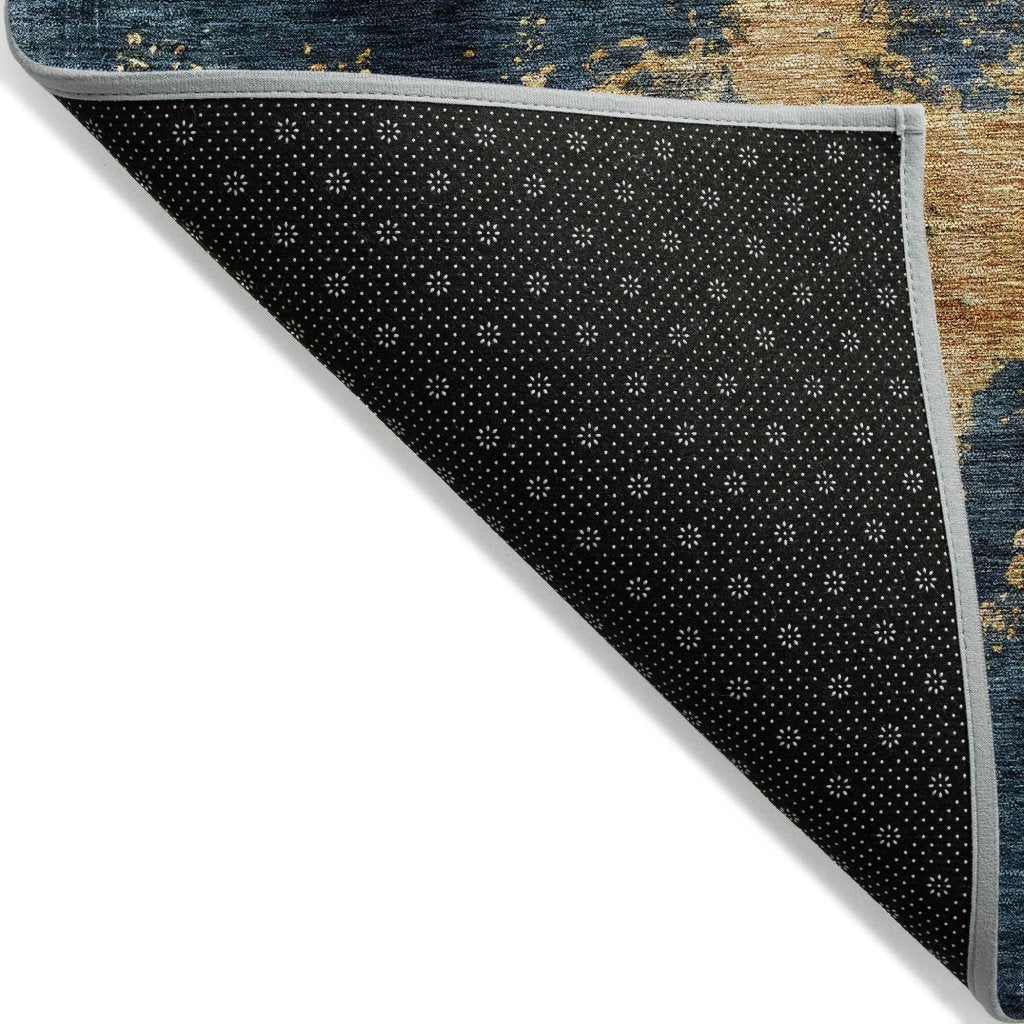 LOOMLAN Rugs Fibra Blue Washable Indoor-Outdoor Rug